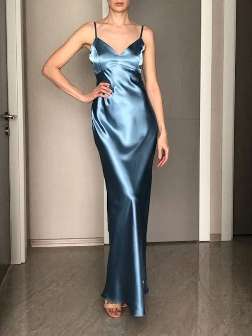 Silk Satin Extra Full Length Slip Dress