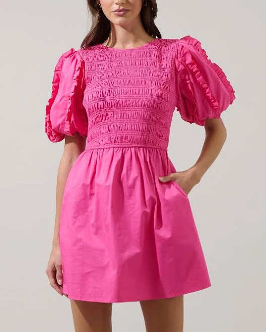 Sugarlips Riana Ruffle Smocked Mini Dress