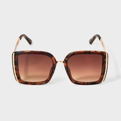 A New Day Women's Oversized Square Sunglasses