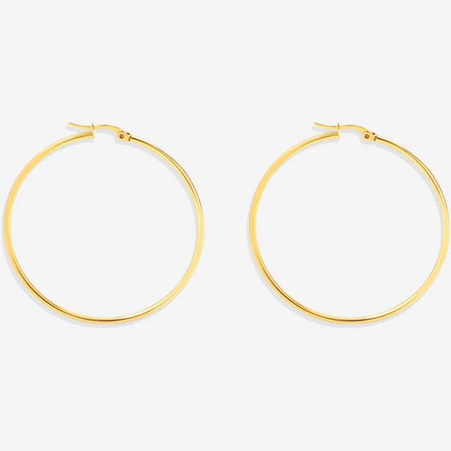 Mint & Lily Lynette Large Hoop Inspirational Earrings