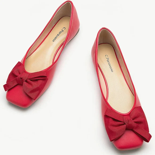 C.Paravano Eva Bow Ballerina Flats