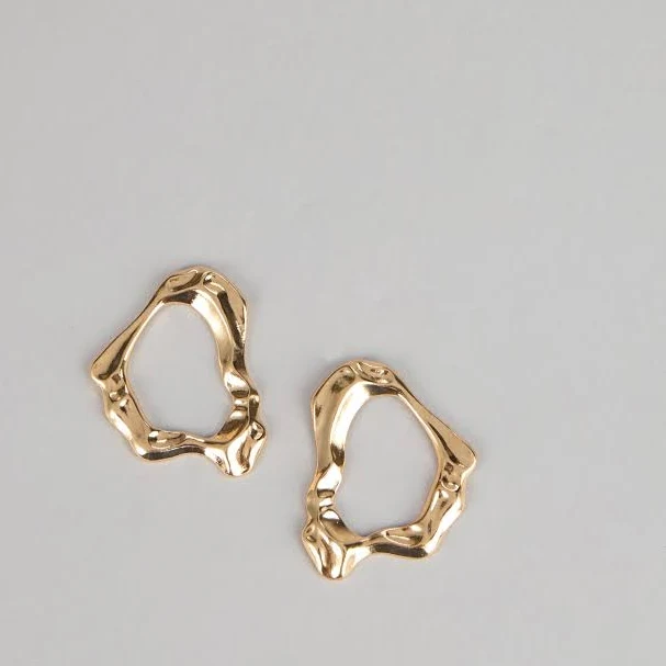 Windsor Modern Muse Abstract Statement Gold Earrings