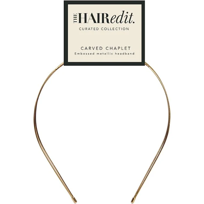 THE HAIR EDIT Carved Metallic Headband