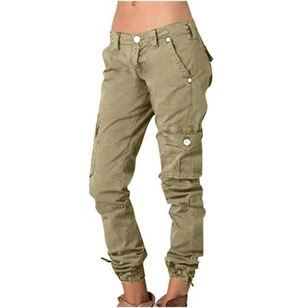 Women's Multi-Pocket High Waist Cargo Pants