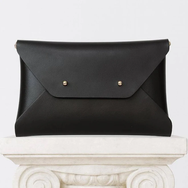 Handmade Leather Envelope Clutch