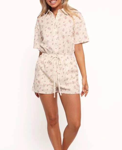 Petal & Pup Women's Calypso Floral Short Sleeve Romper