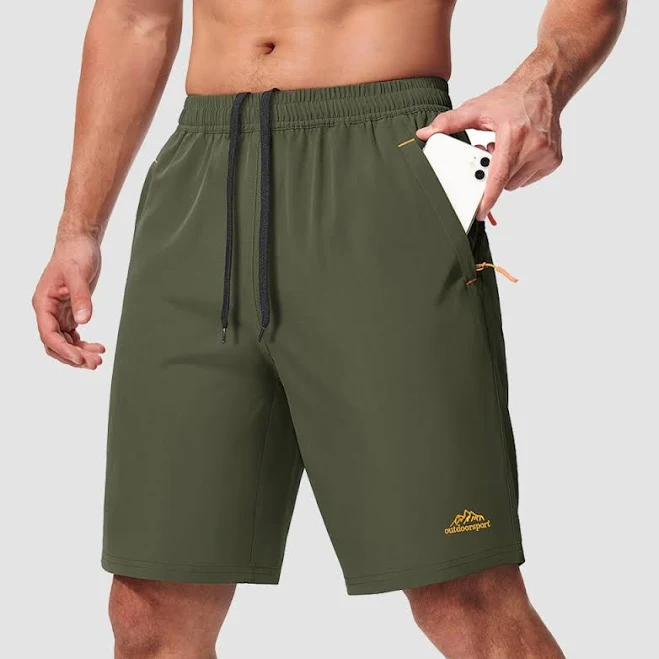 Men's Lightweight Quick Dry Hiking Shorts with Zipper Pockets