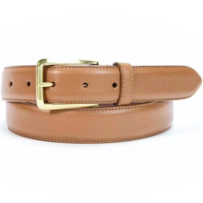 Men's Gold Buckle Leather Belt