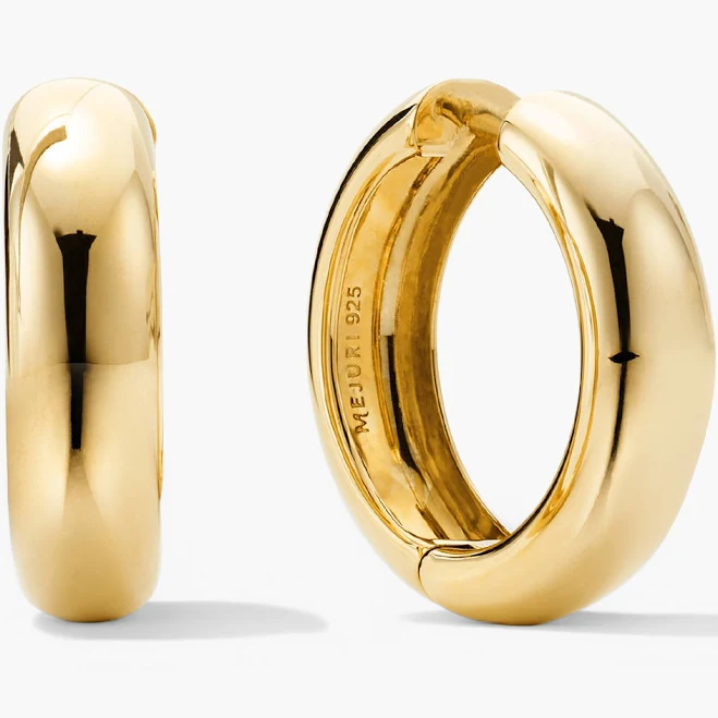 18k Gold Vermeil Chunky Large Hoop Earrings - Jewelry | Mejuri
