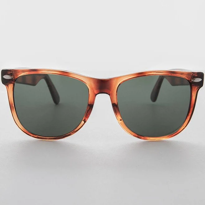 Draper Classic Square Tortoiseshell Sunglass with Glass Lens