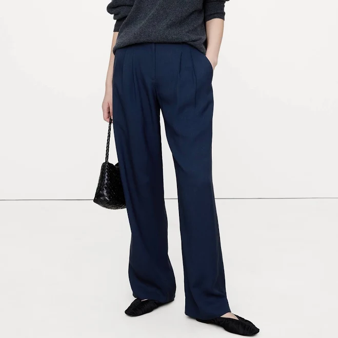 Banana Republic Women's Soho Pleated Wide-leg Pants
