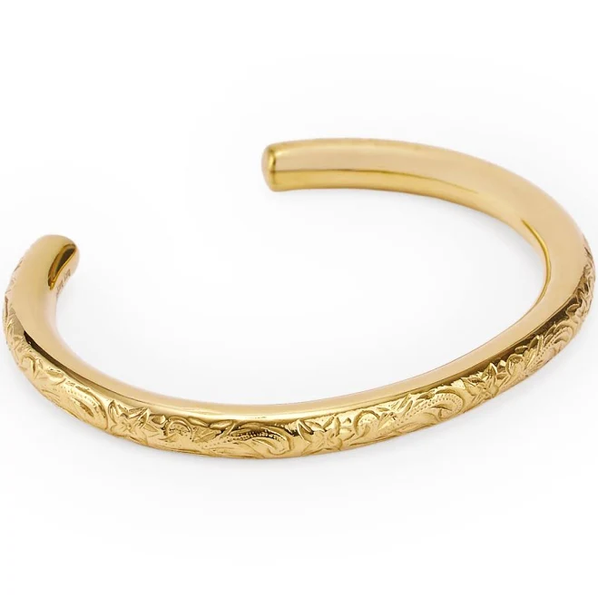 Hey Harper Simple Minimalist Gold Bangle Bracelet