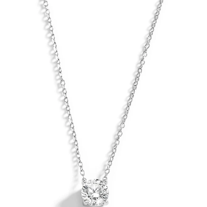 Mint & Lily Dainty Solitaire Pendant Necklace