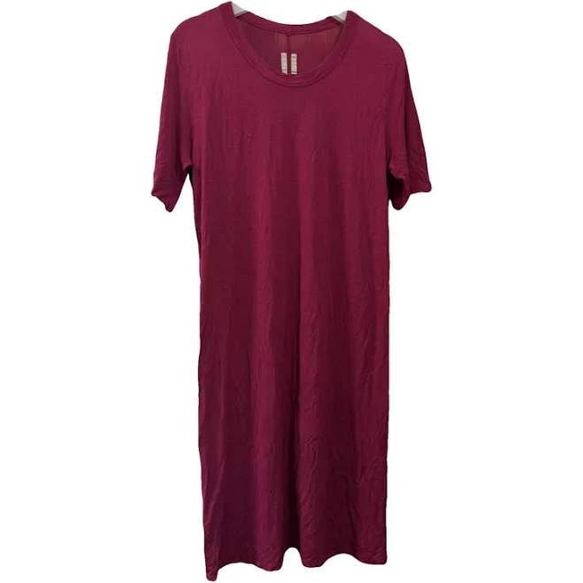 Rick Owens Fuchsia Viscose Silk T-Shirt Size L