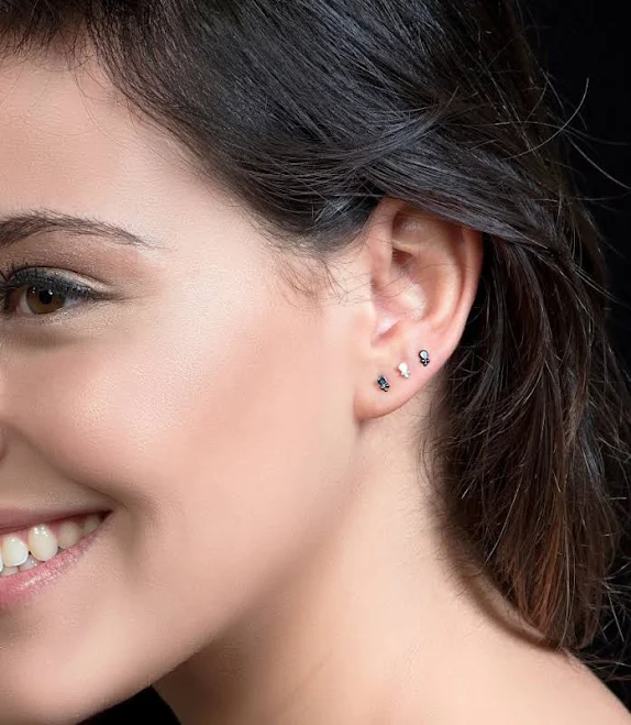 Tiny Silver Stud Earrings