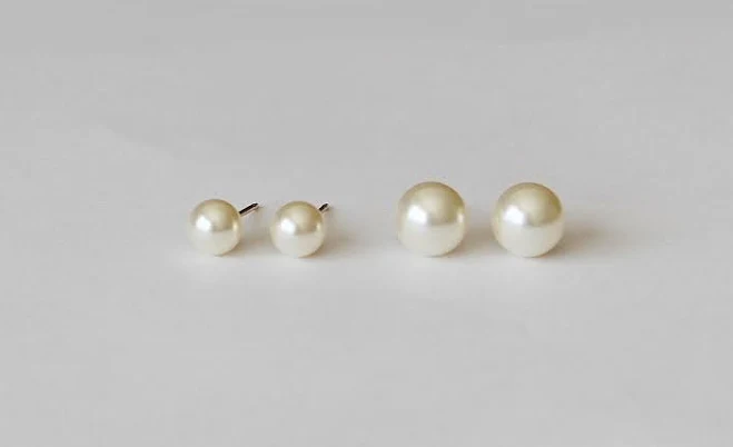 14K Gold Fill Pearl Stud Earrings