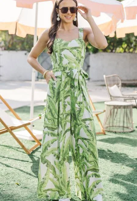 Tropical Print Jumpsuit