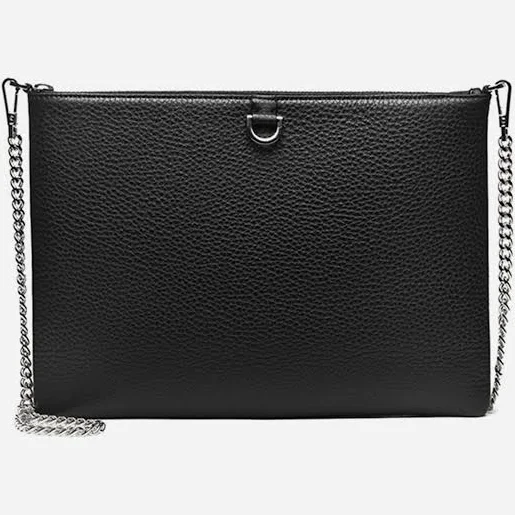 Italian Leather Crossbody with Silver Hardware