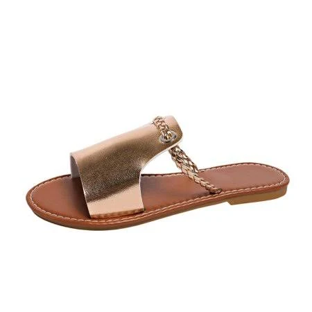 Women's Open Toe Braided Slide Sandals