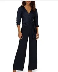 Adrianna Papell Satin Crepe Jumpsuit Women's Dress