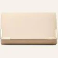 Matching Color Matte Satin Envelope Clutch Bag
