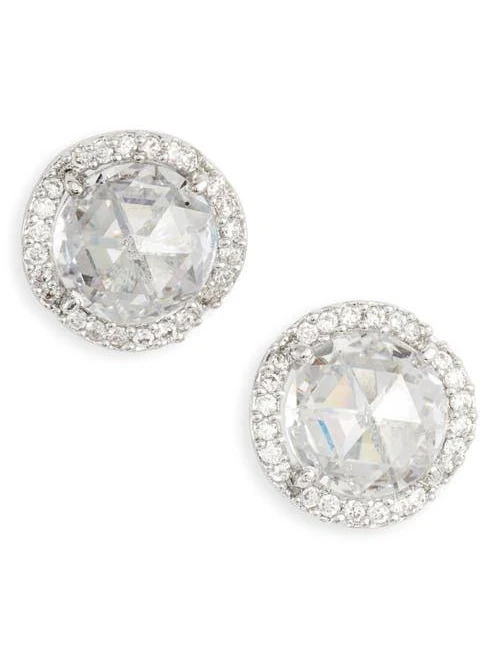 Kate Spade New York That Sparkle Pave Round Large Stud Earrings Womens