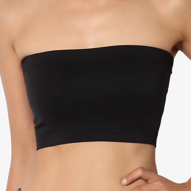 Themogan Women's Strapless Seamless Nylon Bralette