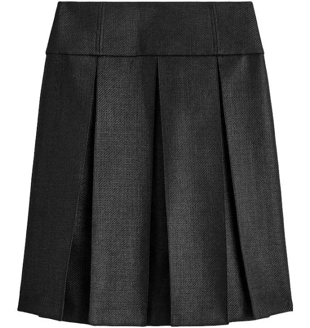 Cos Pleated A-line Wool Blend Skirt - Black