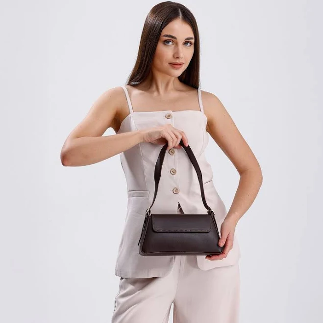 Minimalist Vegan Leather Baguette Bag