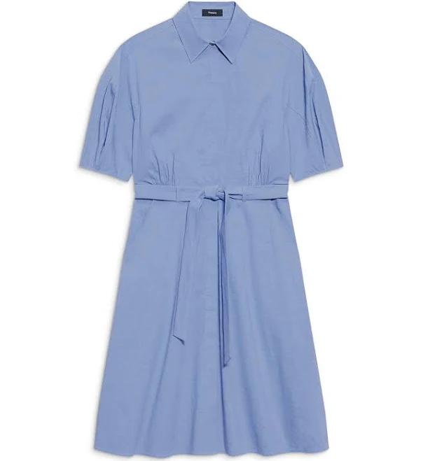 Theory Women's Belted Linen Blend Shirtdress