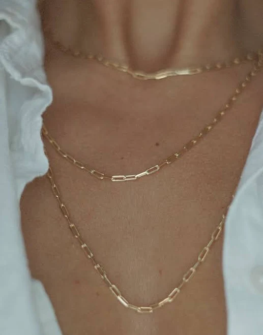 18K Gold Layered Chain Necklace
