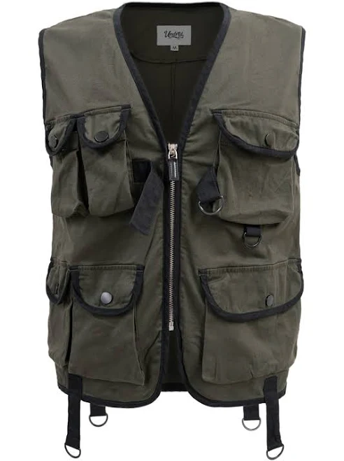 Men's Woven Multi Cargo Pocket Utility Vest
