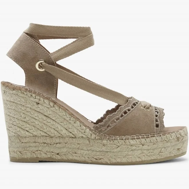 Daniel Ilazer Suede Espadrilles with Laser Cut Edge