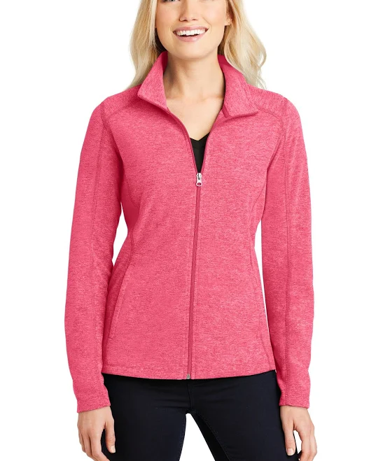 Port Authority Ladies Heather Microfleece Full-Zip Jacket