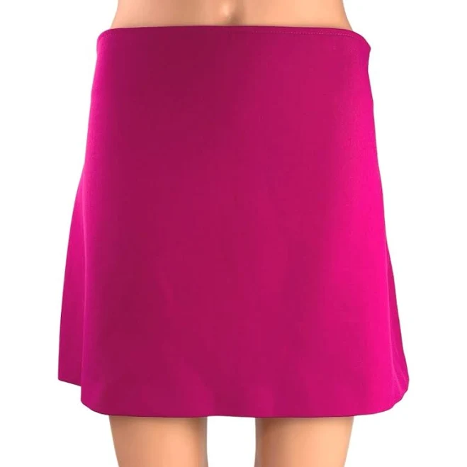 Zara Skirts | Zara Hot Pink High Waist Size Zip Stretch Barbiecore Soft A Line Mini Skirt Sz S | Color: Pink | Size: S | Brie_Co's Closet
