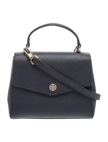 Tory Burch Saffiano Leather Top Handle Bag in Blue
