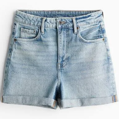 H&M Ladies Mom Ultra High Denim Shorts