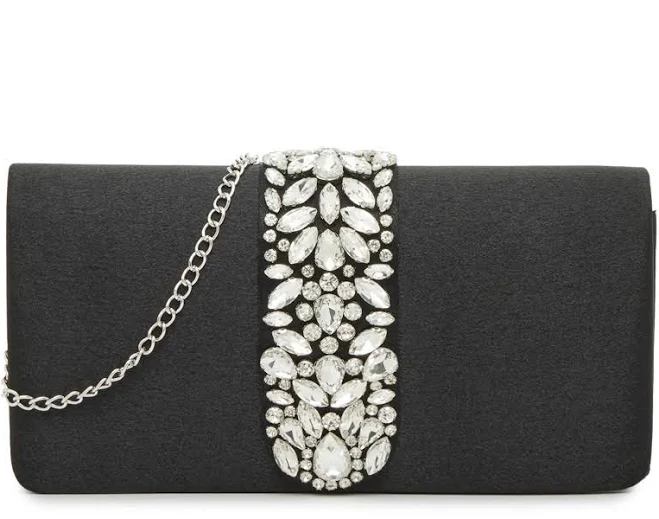Kelly & Katie Crystal Satin Clutch