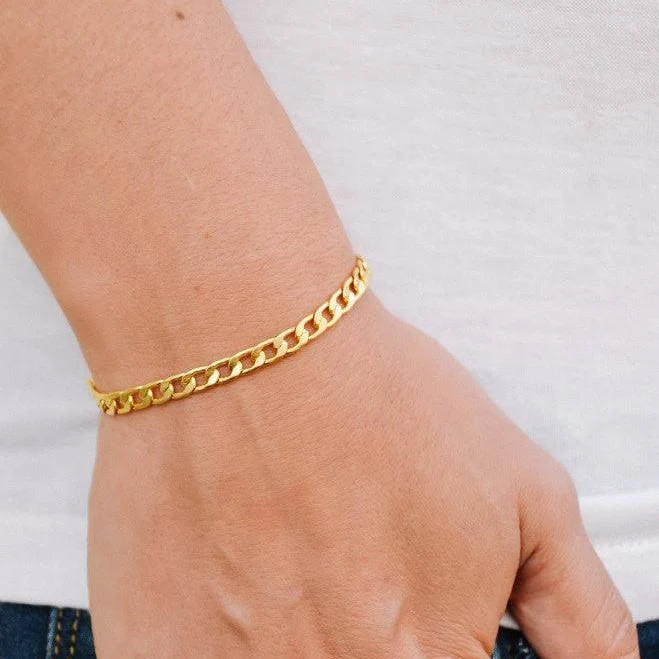 14K Gold Plated Minimalist Chain Bracelet