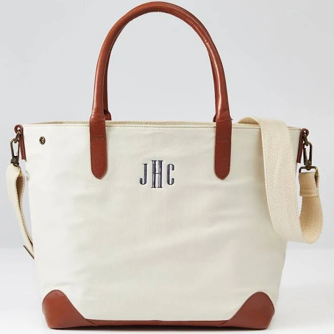 Canvas and Leather Travel Tote