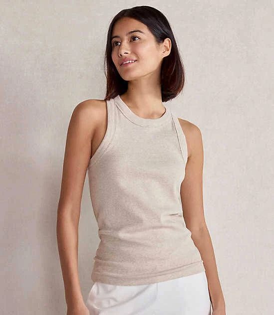 Loft Women's Haven Well Within Organic Cotton Rib Knit Tank Top
