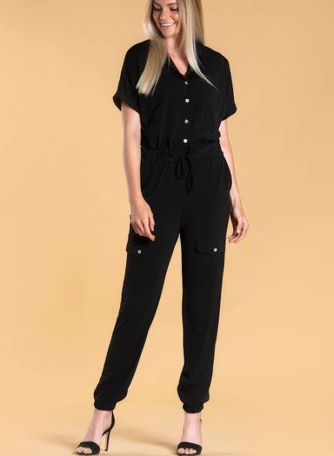 Women's Drawstring Waist Cargo Pocket Jumper