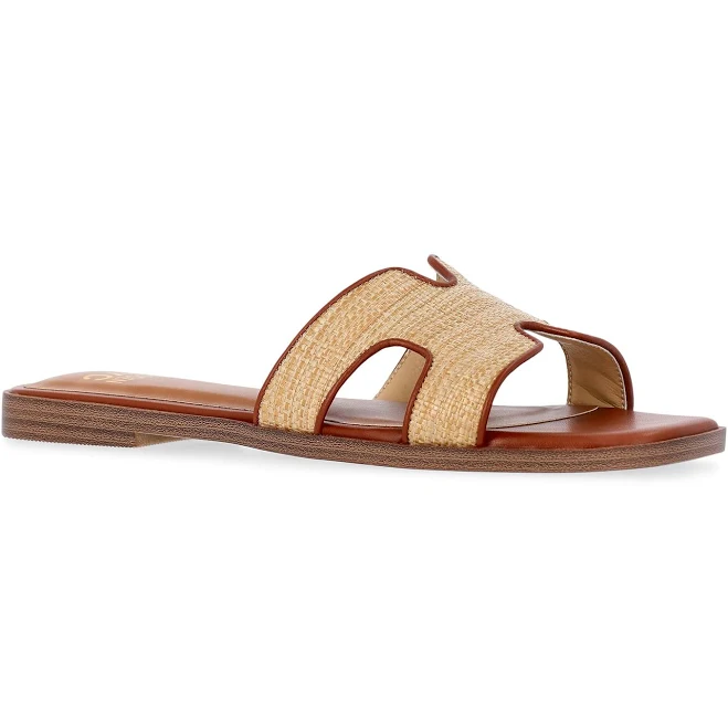 Madden NYC Women's Raffia Slide Sandals