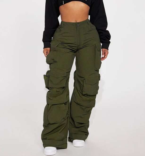 Fashion Nova Women's Talk It Up Oversized Cargo Pants