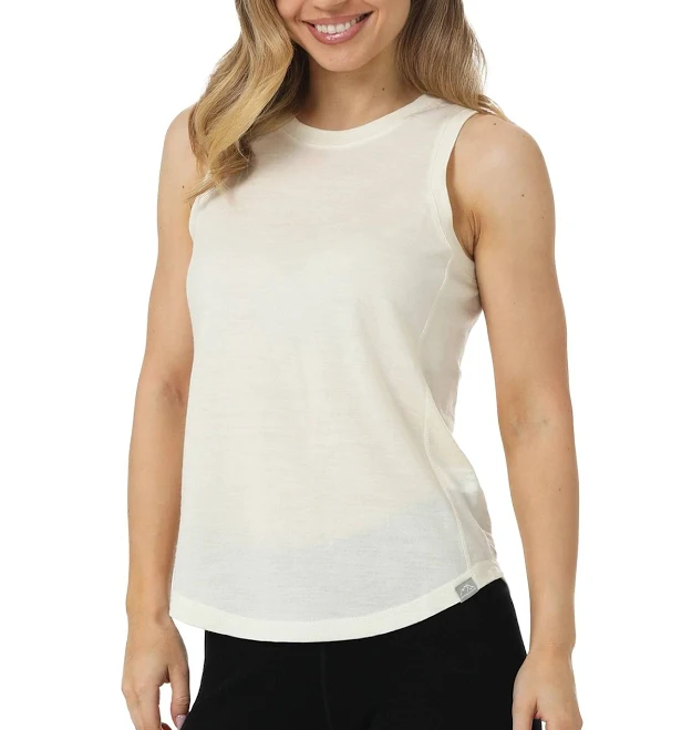 Merino Tech Women's Merino Wool Highneck Tank Top Denim - XS