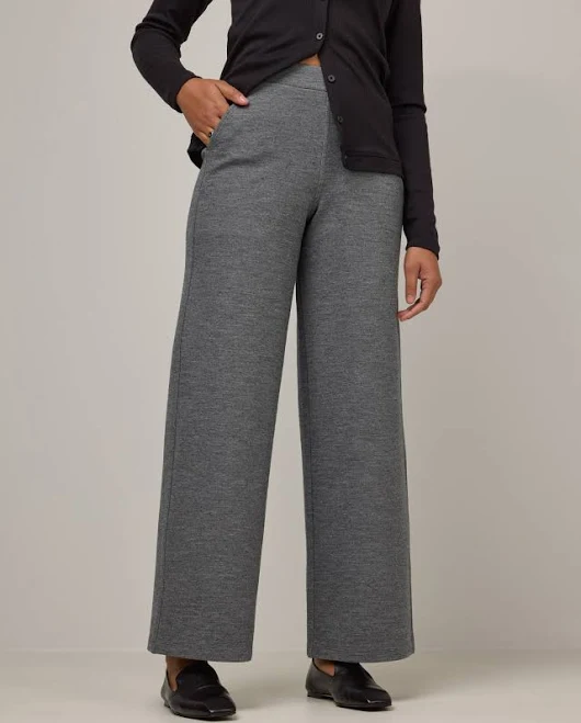 Lane Merino Wool Wide Leg Ponte Pants