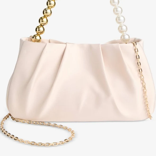 INC International Concepts Women's Imitation Pearl Handle Handbag