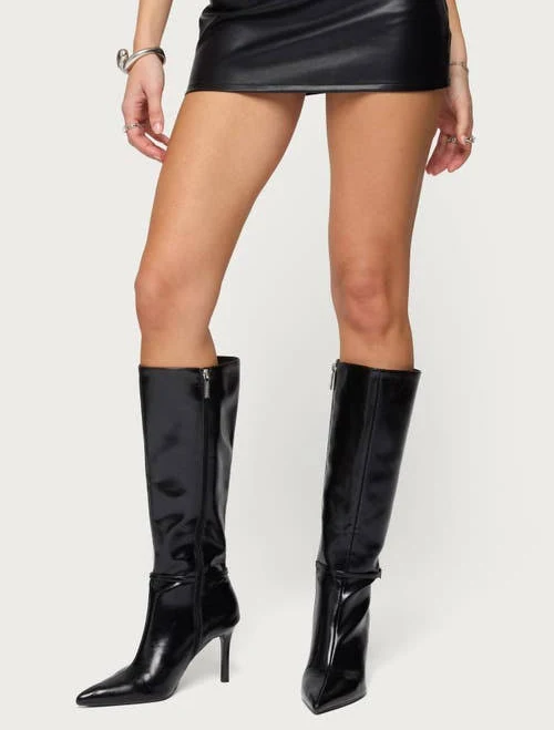 Edikted Women's Viki Faux Leather Mini Skort