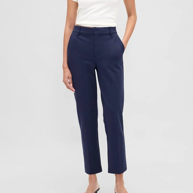 Gap Women's High Rise Double Knit Slim Crop Pants