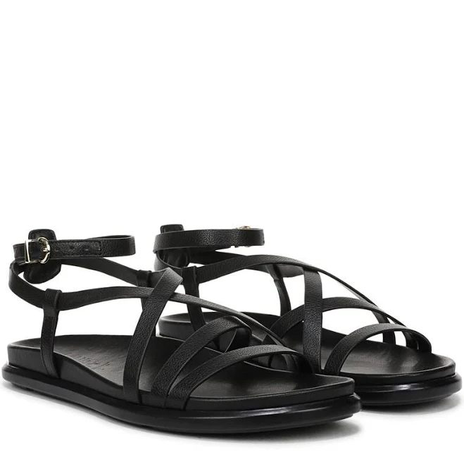 Naturalizer Women's Fame Slide Sandals (Black Faux Leather) - Size 6.5 W
